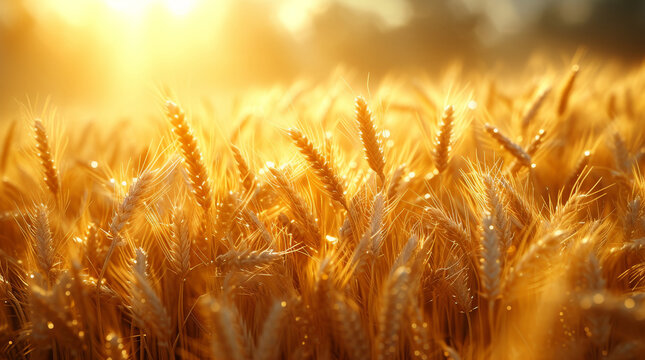 A closeup image of golden ears of wheat. For covers, backgrounds, wallpapers and other projects.