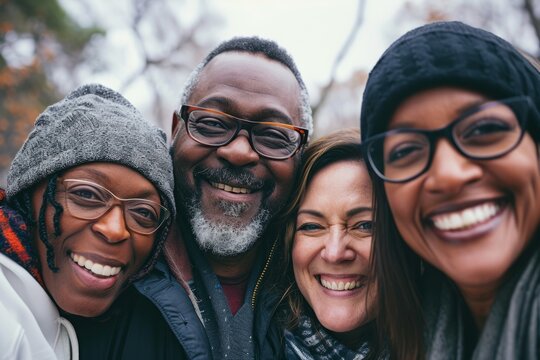 Group Of Diverse Friends Having Fun Together In The Park - Multiethnic Group Of People Bonding Outdoors