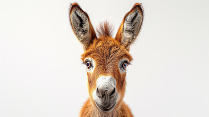 Fototapeta premium Donkey isolated on white