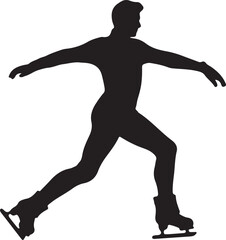figure skating silhouette vector illustration