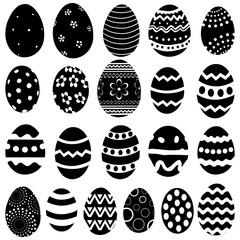 Easter Egg Bundle Ai Files | Easter 2021 Cut Files | Easter Egg Silhouette Vector Files | Happy Easter Vector | Cute Easter Egg Clip Art