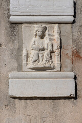 Fototapeta premium Facade of 18th century baroque Saint Euphemia Church, Rovinj, Croatia, Istria