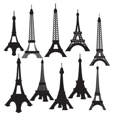 Eiffel Tower Ai, Paris Ai, Landmark Ai, Travel Ai, Eiffel Tower Clipart, Stencil, Cut File, Eiffel Tower Cricut, Silhouette, Vector