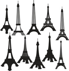 Eiffel Tower Eps, Paris Eps, Landmark Eps, Travel Eps, Eiffel Tower Clipart, Stencil, Cut File, Eiffel Tower Cricut, Silhouette, Vector