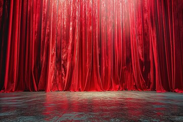 background with red curtain panorama