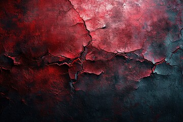 Dark Red horror scary background. grunge horror texture concrete. Dark grunge red concrete. Red textured stone wall background. Dark edges. Dark red grungy background or texture.