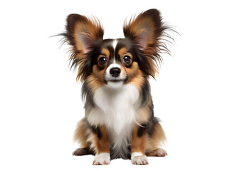 Small Papillon, isolated on a transparent or white background