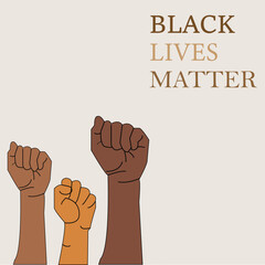 Black Lives Matter concept. Template for background, banner, poster with text inscription. Vector illustration. Eps file 154.