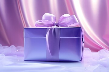 Lilac handmade shiny gift box
