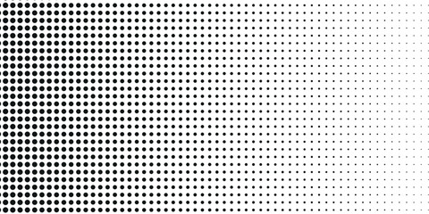 Background with monochrome dotted texture. Polka dot pattern template modern - obrazy, fototapety, plakaty