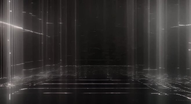 digital data flow matrix effect on black background