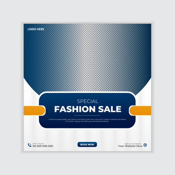 
Vector creative modern fashion sale social media post and web banner template and social media facebook post