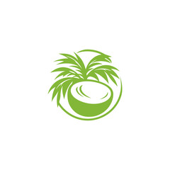 Coconut logo design vector template