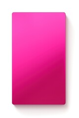 Magenta rectangle isolated on white background top