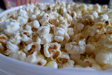 Close up view for popcorn