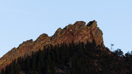 Climbers on Boulder Colorado Flatirons