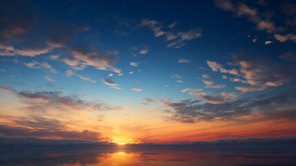 Fototapeta na wymiar Beautiful evening sky and sun set image