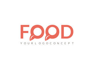 Initial Letter Food Logo, food logo with creative O spoon or fork vector illustration.