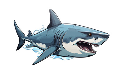 shark isolated vector style on isolated background illustration