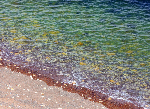 simple summer holiday background with the sea and a bit of beach ideal for personalizing with your text