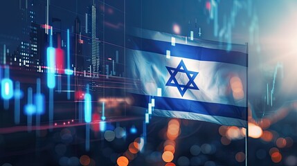 Israeli finance: National flag with digital technology impacting stock market trends