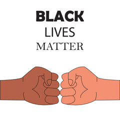 Black Lives Matter - Anti-racism motivation typography poster. Vector illustration. Eps file 155.