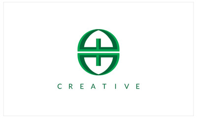 Creative modern Health logo - vector illustration design..
