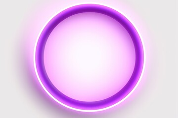 Mauve round neon shining circle isolated on a white background