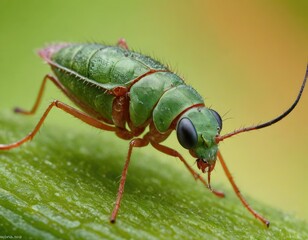 Naklejka premium Beyond the Naked Eye: Discover the Hidden Charms of Aphid Detail