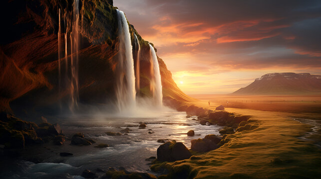 falls sunset 3d images,,
sunset in the mountains