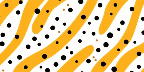 Mustard diagonal dots and dashes seamless pattern 
