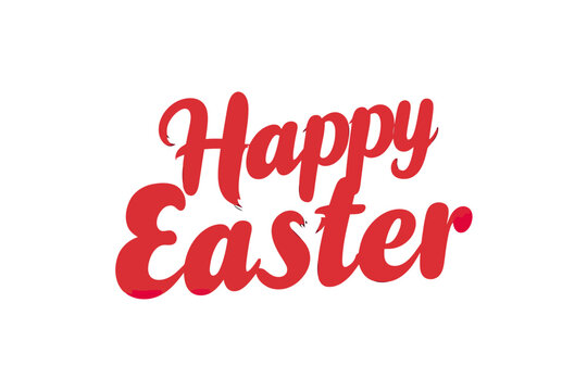 Text happy Easter. Vector illustration design.