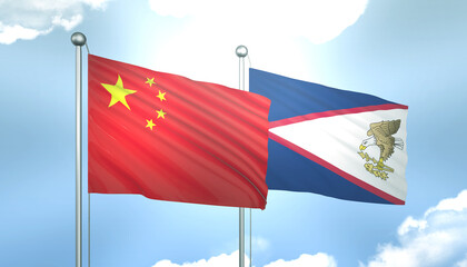 China and Samao Flag Together A Concept of Realations