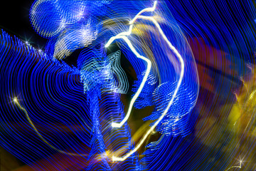 Light Painting with fair colors for colorful experimental backgrounds