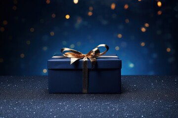 Navy Blue handmade shiny gift box