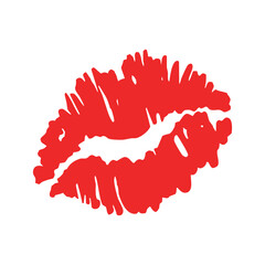 Kiss Mark vector icon. isolated mark left after a firm kiss is placed with bright lipstick, send a kiss to someone in chat emoji sign design. - obrazy, fototapety, plakaty