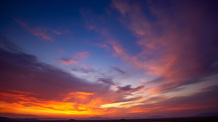 Obraz premium Beautiful evening sky and sun set image