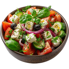 Mediterrane Schafskäse-Bowl mit frischem Gemüse