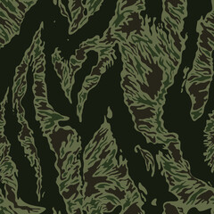 army camouflage dark green vector illustration seamless background