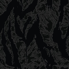 
Black camouflage vector seamless illustration, repeating tiger background, stylish design