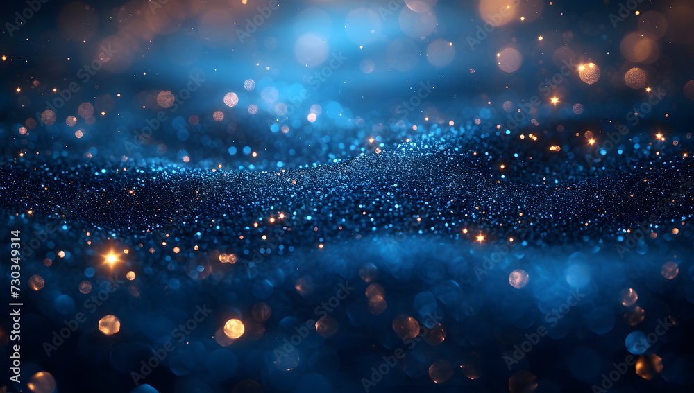 Wall mural a dark blue abstract background featuring a glow particle effect. the image includes abstract blue l