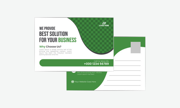 Corporate business marketing postcard design template.
Simple direct mail eddm template.