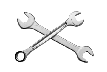 Two crossed spanners isolated