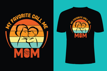 Mothers Day Tshirt Design vector editable file. My First Mother's Day T shirt Design Template.