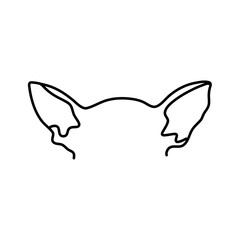 hand drawn dog ears