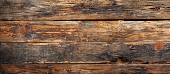 The worn brown wood surface displays a rustic texture, reflecting its age and creating a nostalgic background.