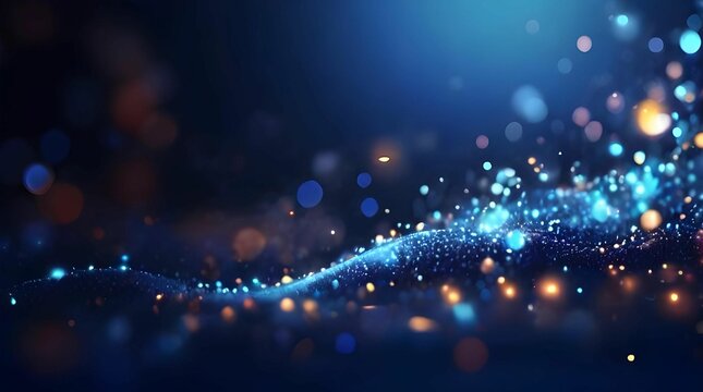 Electric Blue Elegance: Abstract Bokeh Background Design