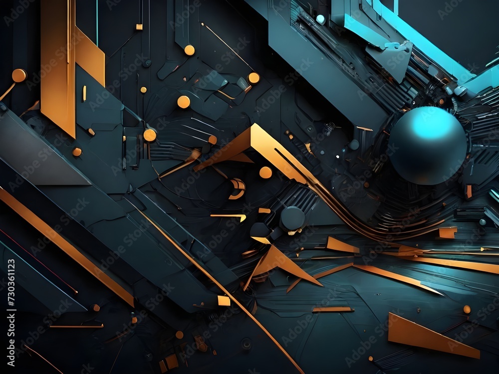 Poster technology background with circuit abstract technology background