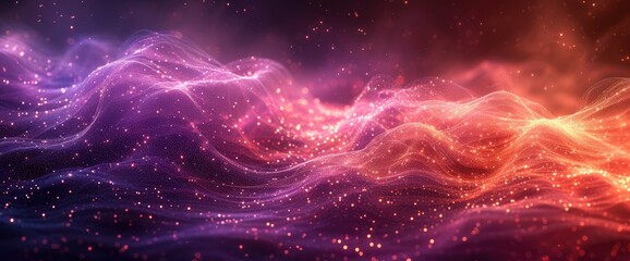 Abstract Flowing Neon Wave Purple Background, Background HD, Illustrations