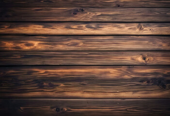 Fototapeta premium Rustic dark brown wooden plank texture, seamless wood background for design.